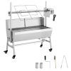Rotisserie Grill, 38W BBQ Outdoor Pig & Lamb Spit Roaster, Charcoal Spit Roaster with 132 LBS Load Capacity & 7-Level Height