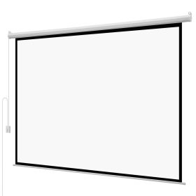 Motorized Projector Screen, 120 inch 4:3 1080 HD Electric Projector Screen, Wall Mounted Projection Dispaly Projector with Remote Control