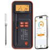 AI Digital Meat Thermometer, 500 ft Long Range Bluetooth Grill Thermometer for Smoker, Oven, BBQ, Digital Food Thermometer for Kitchen Cooking