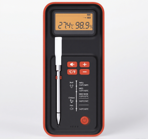 AI Digital Meat Thermometer, 500 ft Long Range Bluetooth Grill Thermometer for Smoker, Oven, BBQ, Digital Food Thermometer for Kitchen Cooking