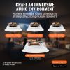 4 PCs 6.5'' Bluetooth in Ceiling Speakers, 150W, Flush Mount Ceiling & in-Wall Speaker System with 8Î©Impedance 89dB Sensitivity