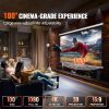 Manual Projector Screen, 100 inch 16:9 4K 1080 HD Retractable Pull Down Projector Screen