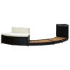 Spa Surround Black and Natural Wood