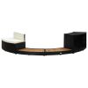 Spa Surround Black and Natural Wood