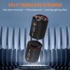 Cyboris S10 2 in 1 Portable Splittable Bluetooth Speaker, Waterproof Split Wireless Speaker Bluetooth V5.3 with 20W Loud Stereo Sound, 24H Playtime