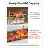 Rotisserie Grill, 38W BBQ Outdoor Pig & Lamb Spit Roaster, Charcoal Spit Roaster with 132 LBS Load Capacity & 7-Level Height