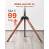 Tripod Easel TV Stand, for 40-65 inch Flat Screen/Curved TVs Up to 99 lbs, 18Â° Left-Right Rotation Portable TV Stand with Oak Wood Legs, for Bedroom