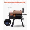 Wood Pellet Grill Smoker, 8 in 1 BBQ Grills for Outdoor Cooking, 575 Sq Inch Cook Area Electric Grill and Smoker, with LCD Screen Controller