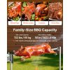Rotisserie Grill, AC120V 8 Level Height Electric Rotisserie Grill Kit, BBQ Grills Rotisseries Kit with 132 lbs Load Capacity, 38W Motor
