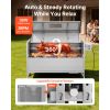 Rotisserie Grill, 38W BBQ Outdoor Pig & Lamb Spit Roaster, Charcoal Spit Roaster with 132 LBS Capacity, Wheels & 4-Level Height